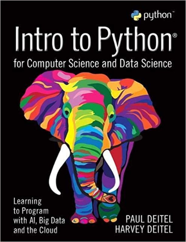 Book cover for "Intro to Python for Computer Science and Data Science" by Paul Deitel