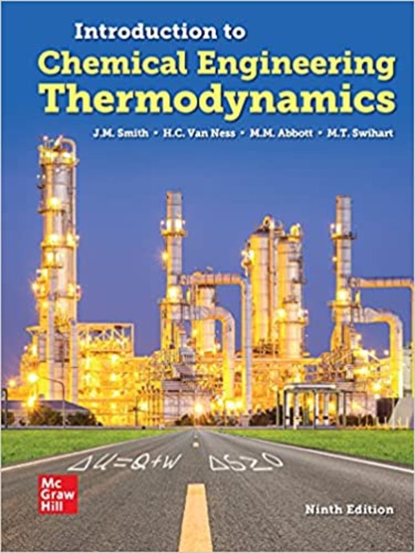 Book cover for "Introduction to Chemical Engineering Thermodynamics" by Mark Swihart