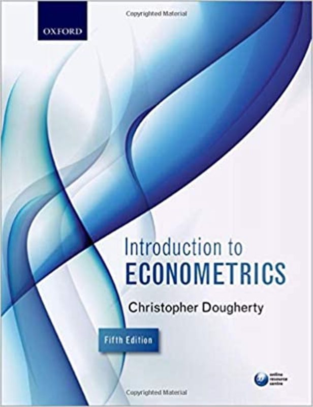 Book cover for "Introduction to Econometrics" by Christopher Dougherty