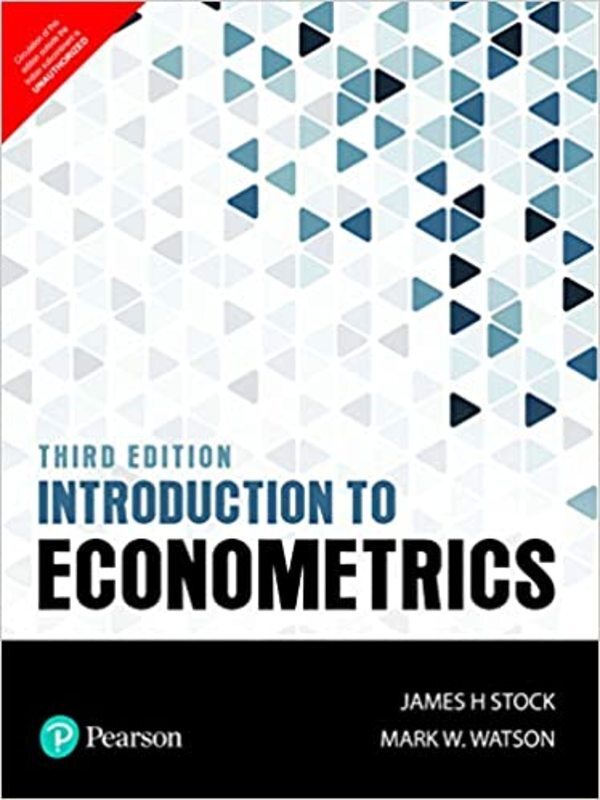 Book cover for "Introduction to Econometrics" by James H Stock