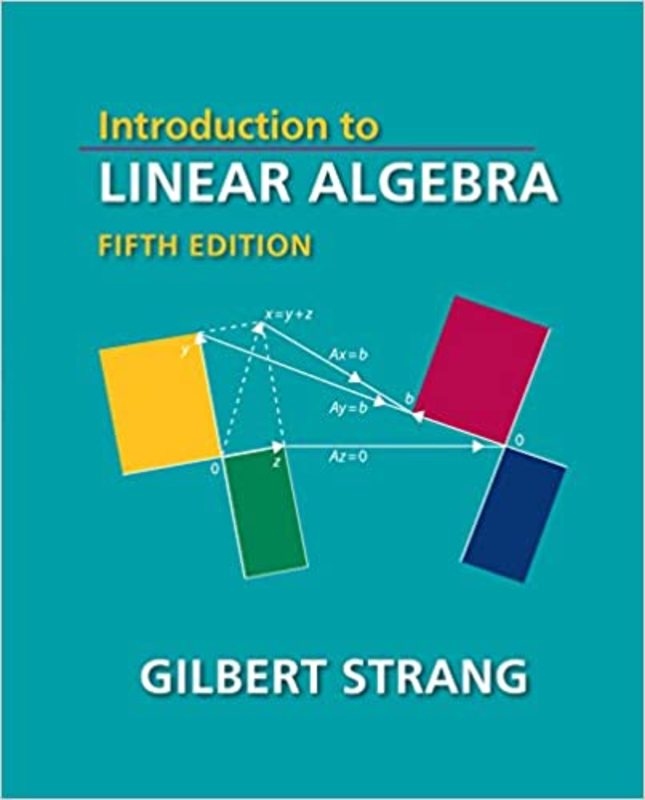 Book cover for "Introduction to Linear Algebra" by Gilbert Strang