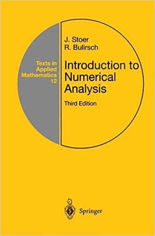 Book cover for "Introduction to Numerical Analysis" by J. Stoer