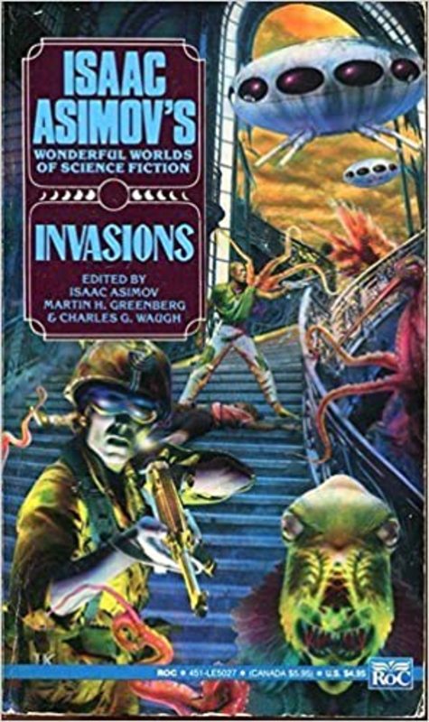 Book cover for "Invasions" by Isaac Asimov