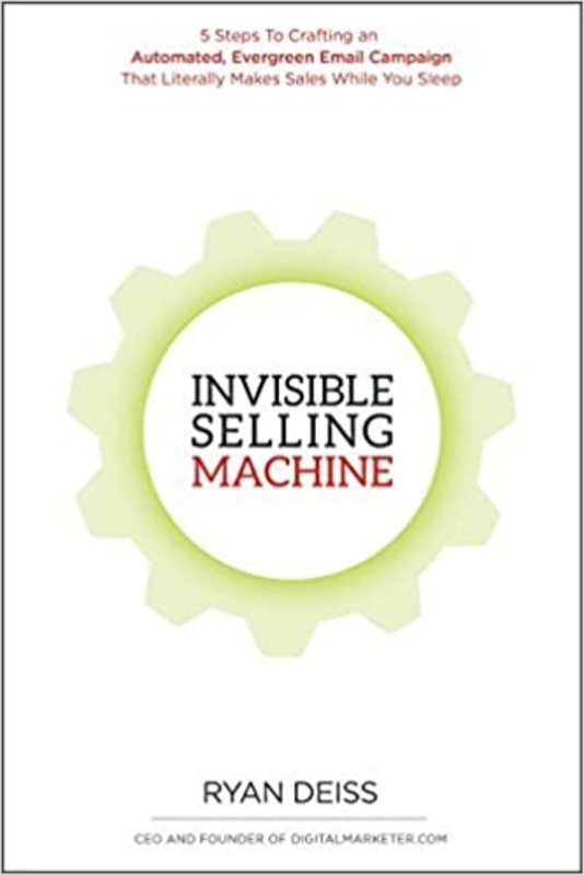 Book cover for "Invisible Selling Machine" by Ryan Deiss