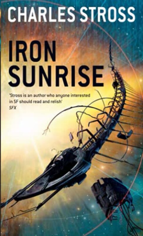 Book cover for "Iron Sunrise" by Charles Stross