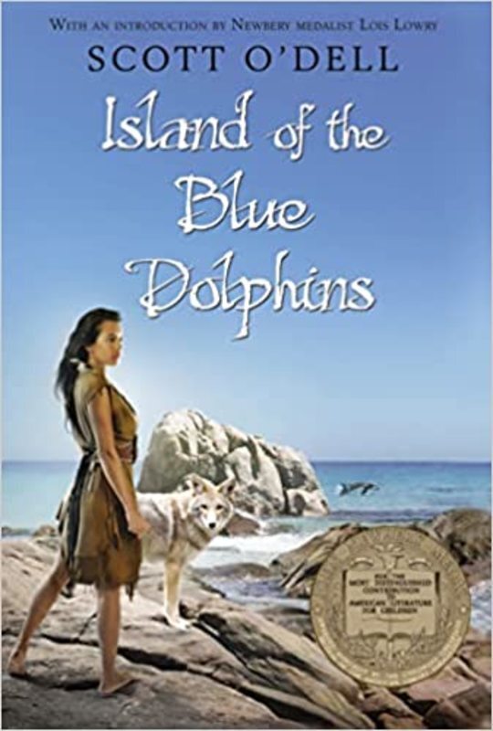 Book cover for "Island of the Blue Dolphins" by Scott O'Dell