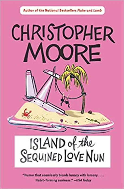 Book cover for "Island of the Sequined Love Nun" by Christopher Moore