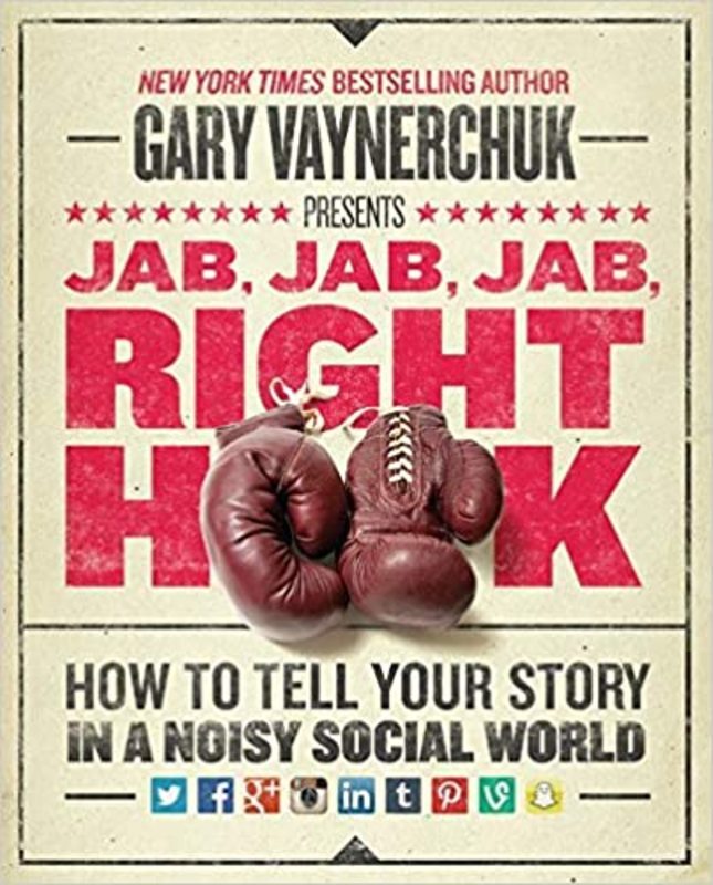 Book cover for "Jab, Jab, Jab, Right Hook" by Gary Vaynerchuk