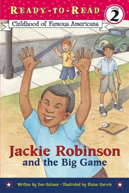 Book cover for "Jackie Robinson and the Big Game" by Dan Gutman