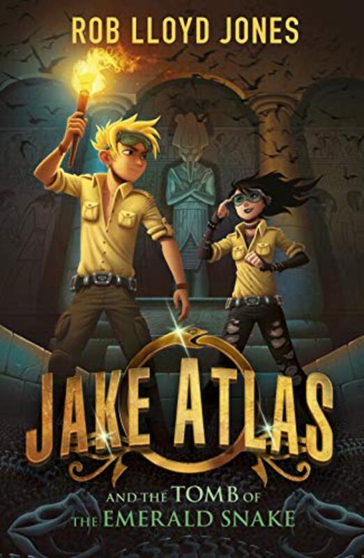 Book cover for "Jake Atlas and the Tomb of the Emerald Snake" by Rob Lloyd Jones