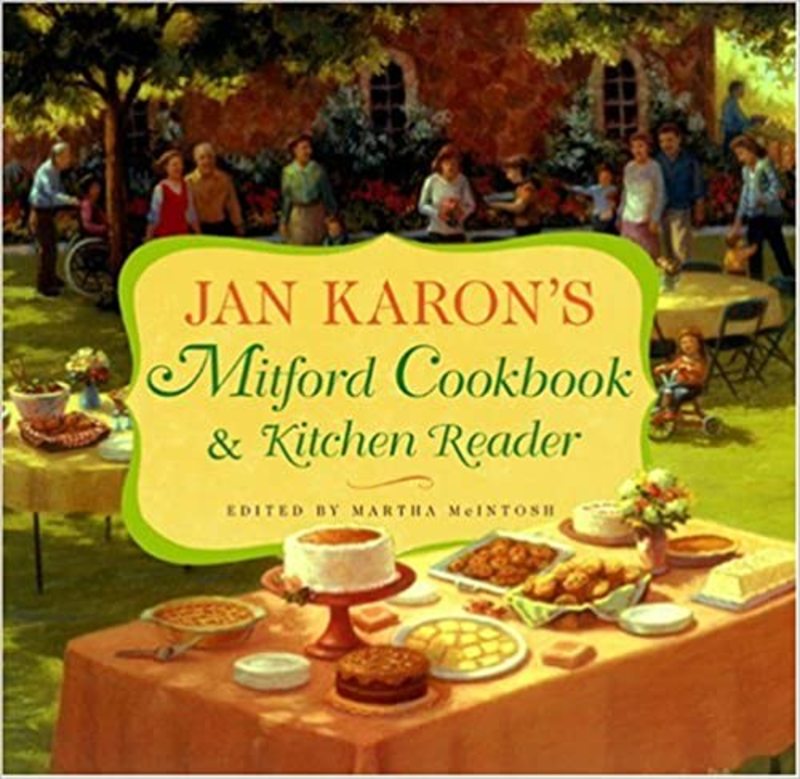 Book cover for "Jan Karon's Mitford Cookbook and Kitchen Reader" by Jan Karon
