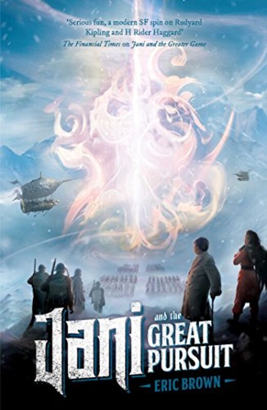 Book cover for "Jani and the Great Pursuit" by Eric Brown