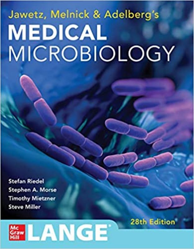 Book cover for "Jawetz Melnick & Adelbergs Medical Microbiology" by Stefan Riedel