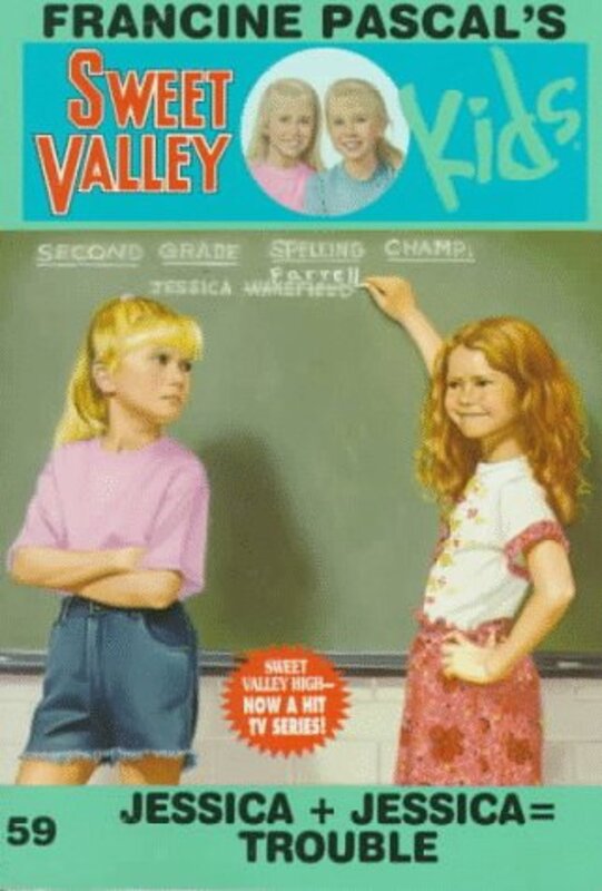 Book cover for "Jessica + Jessica = Trouble" by Francine Pascal