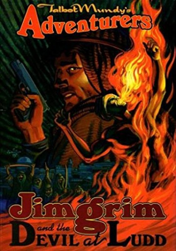 Book cover for "Jimgrim And The Devil At Ludd" by Talbot Mundy