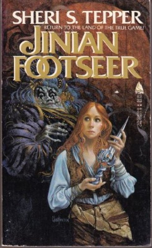 Book cover for "Jinian Footseer" by Sheri S Tepper