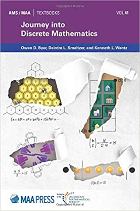 Book cover for "Journey into Discrete Mathematics" by Owen D. Byer