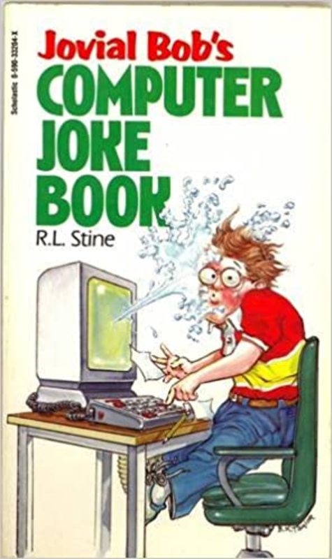 Book cover for "Jovial Bob's Computer Joke Book" by R.L. Stine
