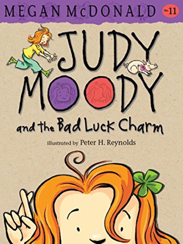 Book cover for "Judy Moody and the Bad Luck Charm" by Megan McDonald