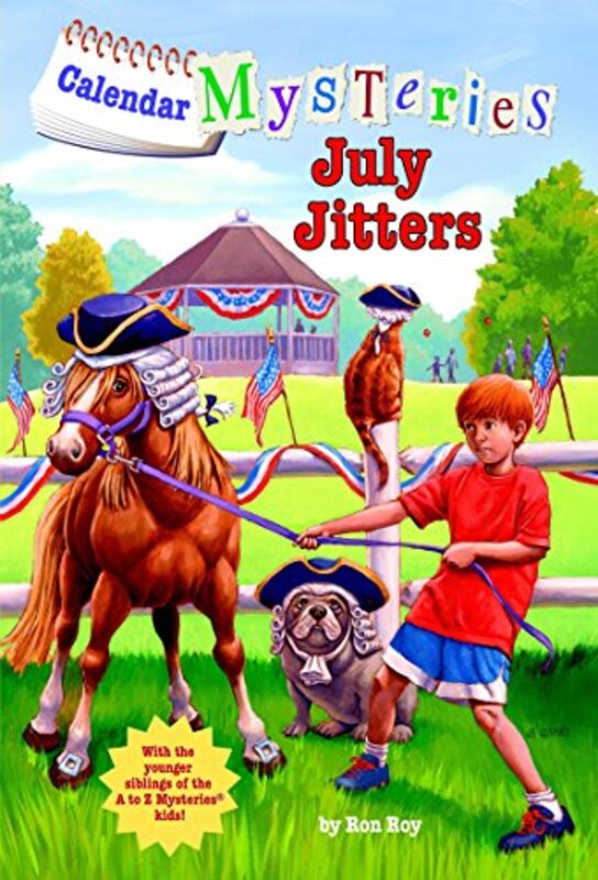 Book cover for "July Jitters" by Ron Roy