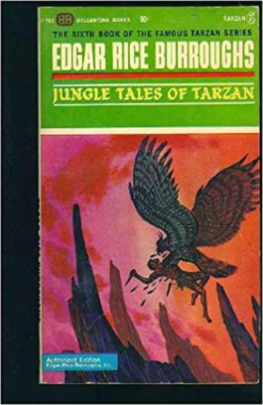 Book cover for "Jungle Tales of Tarzan" by Edgar Rice Burroughs