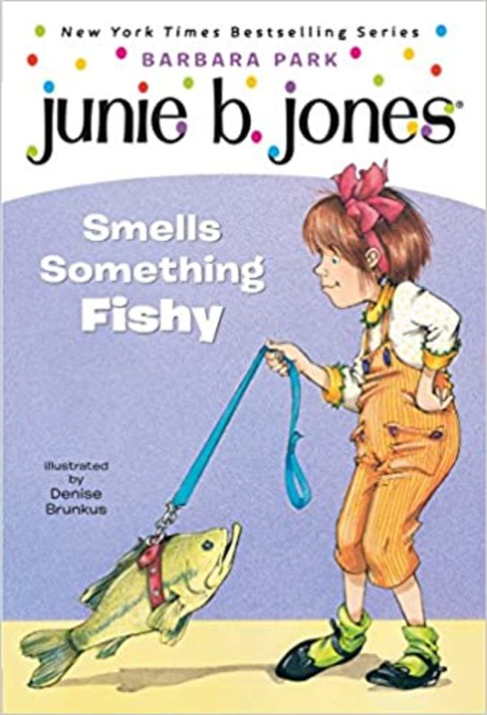 Book cover for "Junie B. Jones Smells Something Fishy" by Barbara Park