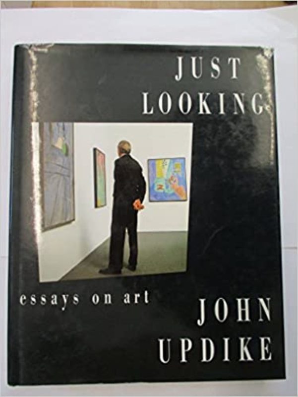 Book cover for "Just Looking" by John Updike