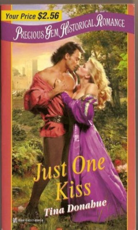 Book cover for "Just One Kiss" by Tina Donahue