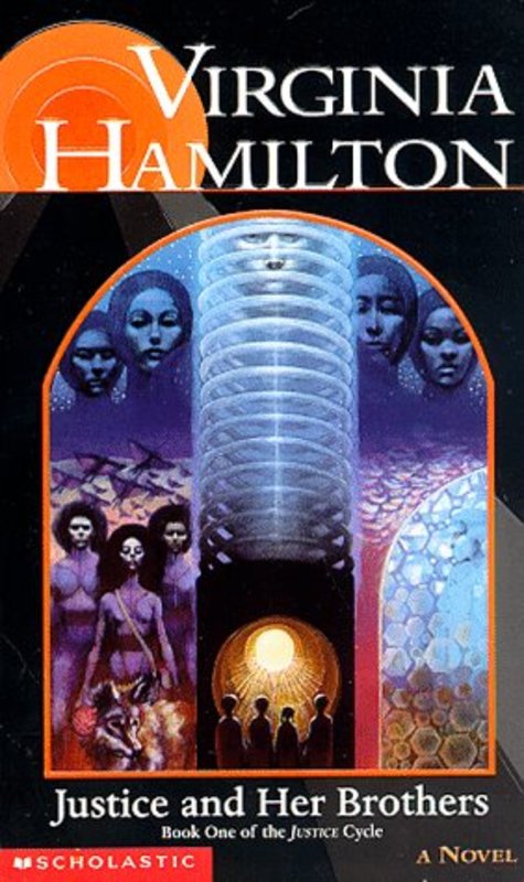 Book cover for "Justice and Her Brothers" by Virginia Hamilton
