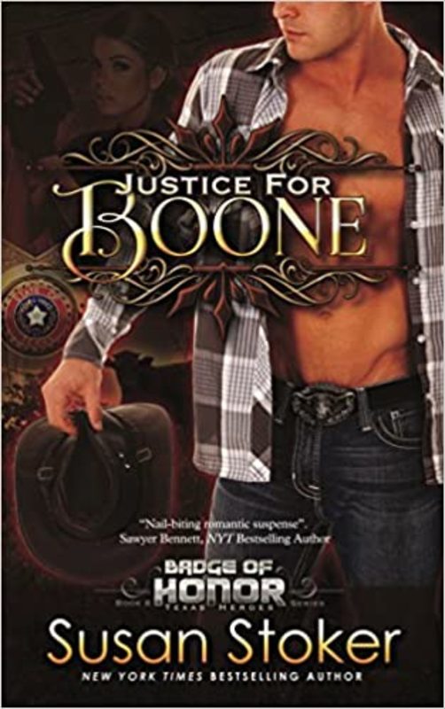 Book cover for "Justice for Boone" by Susan Stoker