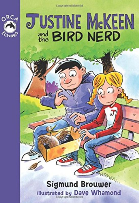 Book cover for "Justine McKeen and the Bird Nerd" by Sigmund Brouwer