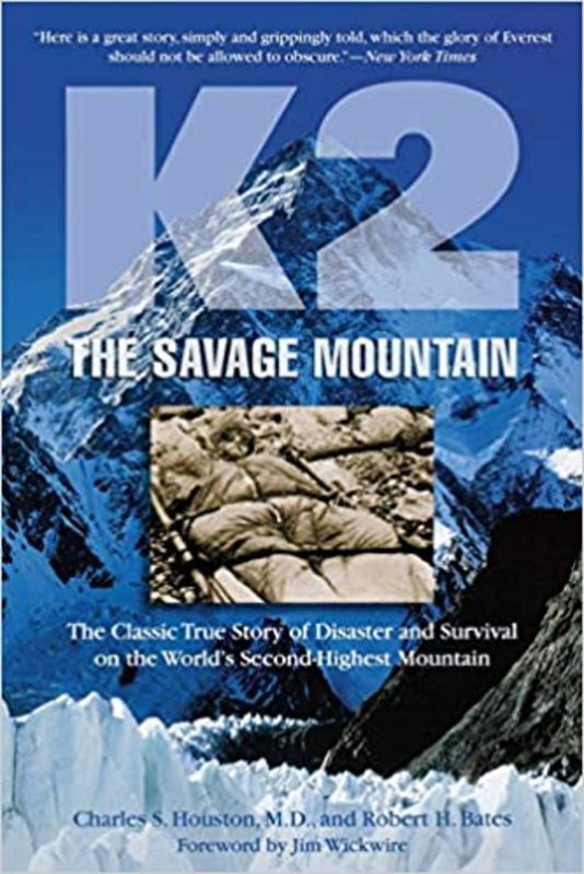 Book cover for "K2, The Savage Mountain" by Charles Houston
