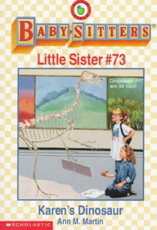 Book cover for "Karen's Dinosaur" by Ann M Martin