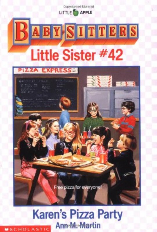 Book cover for "Karen's Pizza Party" by Ann M Martin