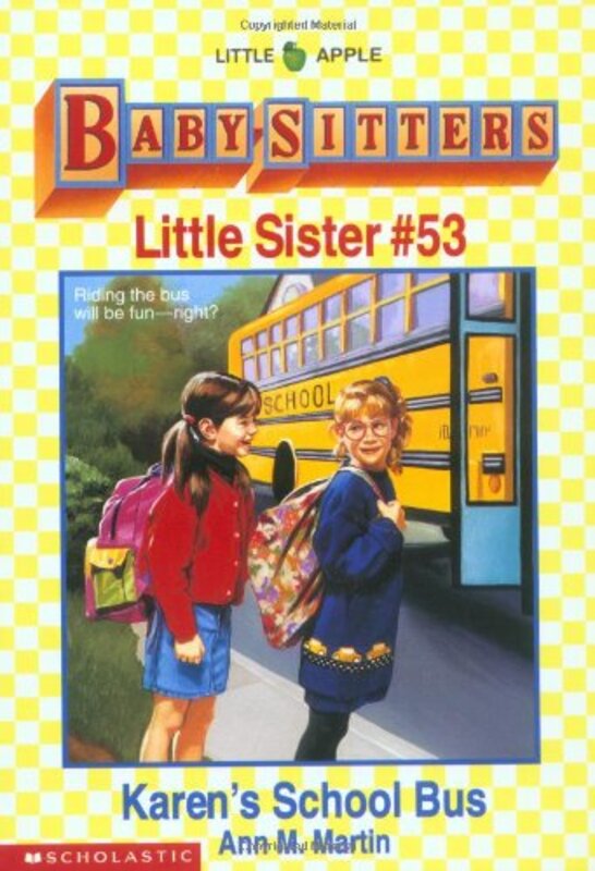 Book cover for "Karen's School Bus" by Ann M Martin