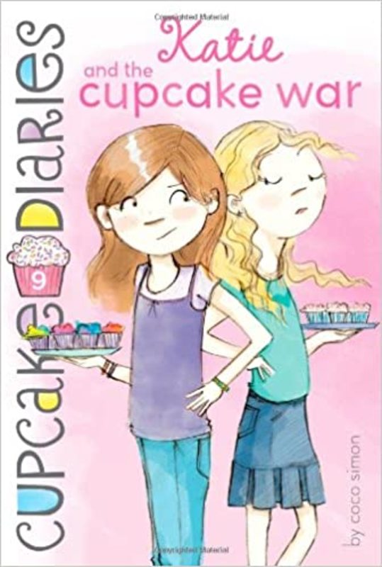 Book cover for "Katie and the Cupcake War" by Coco Simon