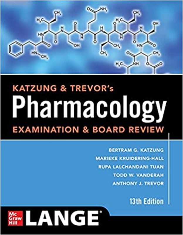 Book cover for "Katzung & Trevor's Pharmacology Examination and Board Review" by Bertram Katzung