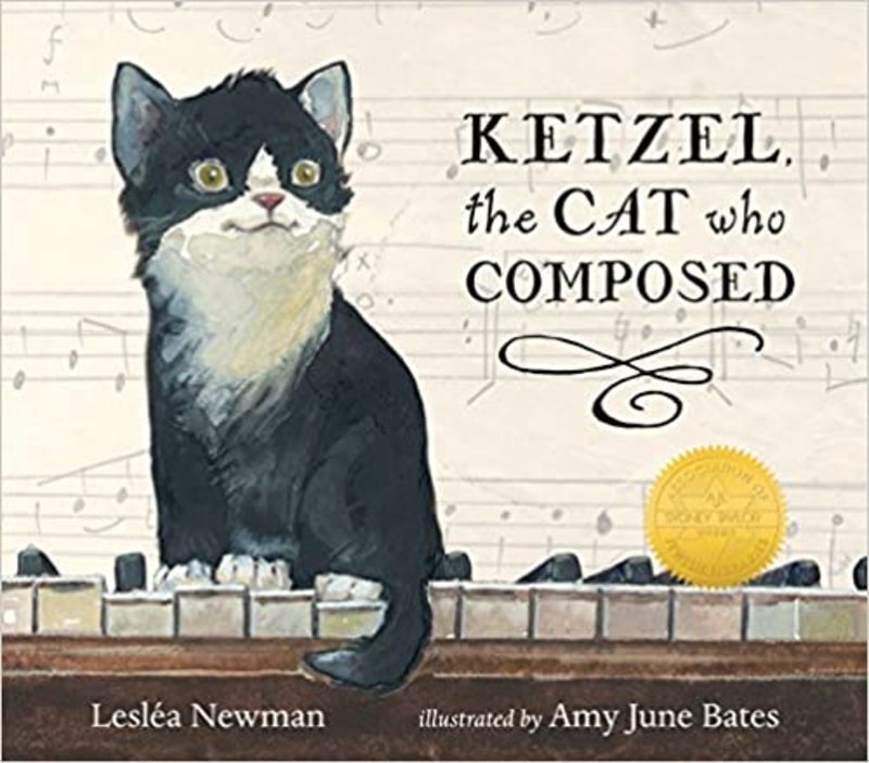 Book cover for "Ketzel, the Cat Who Composed" by Leslea Newman
