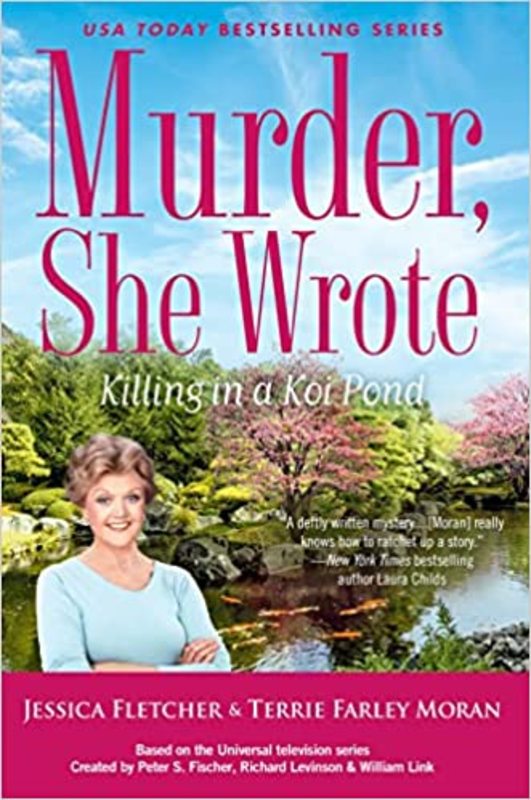 Book cover for "Killing in a Koi Pond" by Jessica Fletcher