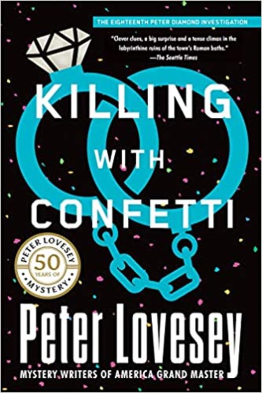 Book cover for "Killing with Confetti" by Peter Lovesey