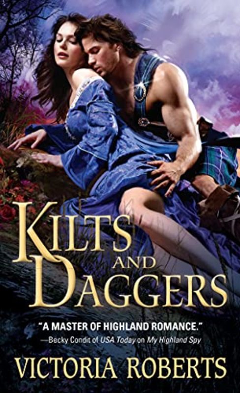 Book cover for "Kilts and Daggers" by Victoria Roberts