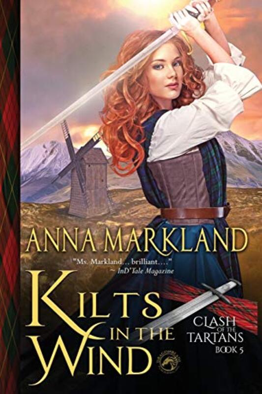 Book cover for "Kilts in the Wind" by Anna Markland