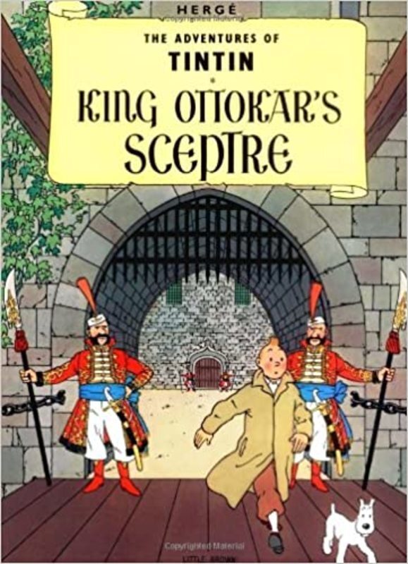 Book cover for "King Ottokar's Sceptre" by Hergé