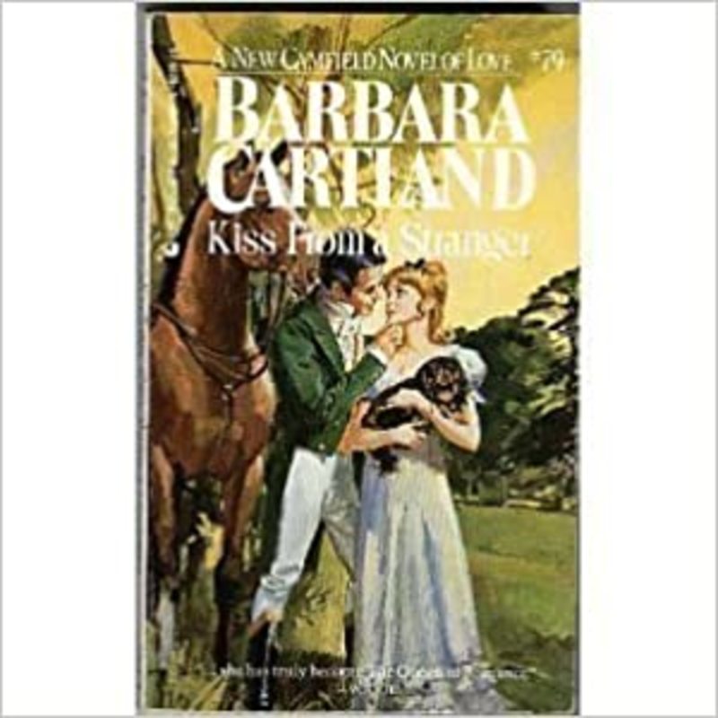 Book cover for "Kiss from a Stranger" by Barbara Cartland