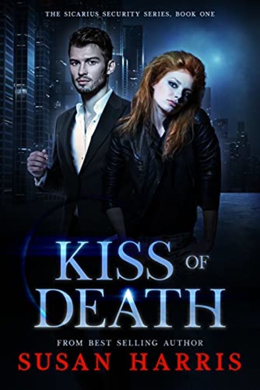 Book cover for "Kiss of Death" by Susan Harris