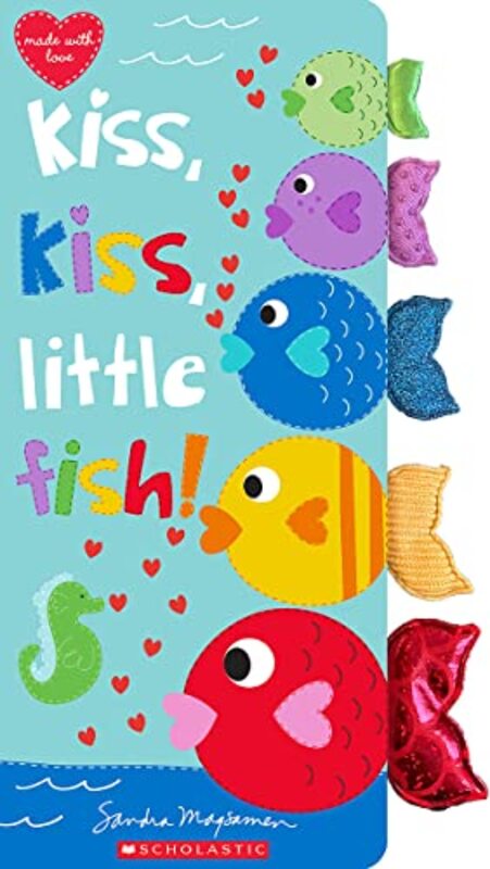 Book cover for "Kiss, Kiss, Little Fish" by Sandra Magsamen