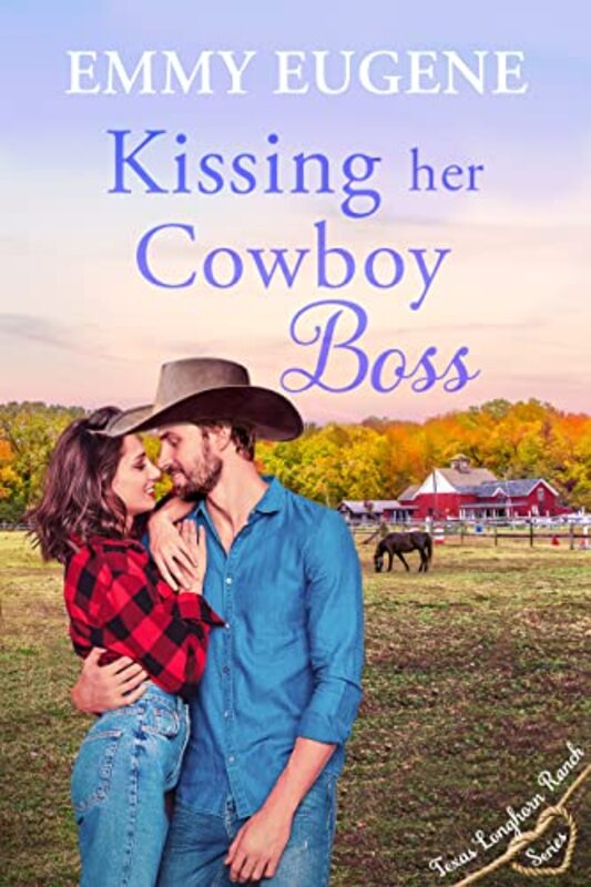 Book cover for "Kissing Her Cowboy Boss" by Emmy Eugene