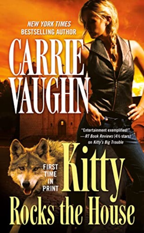 Book cover for "Kitty Rocks the House" by Carrie Vaughn