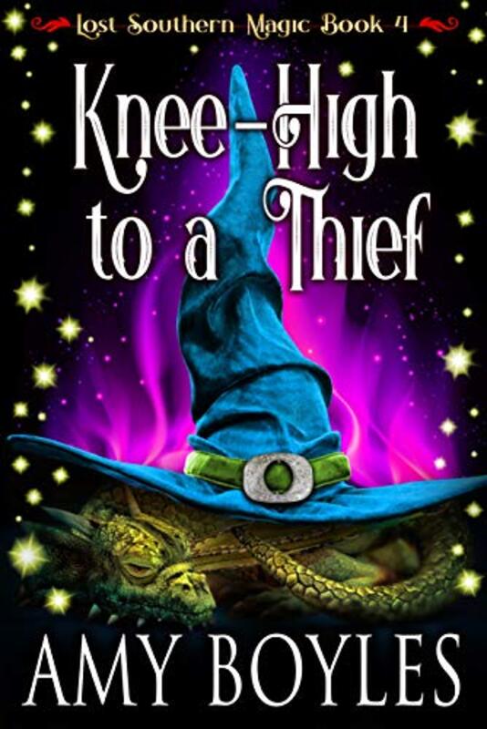 Book cover for "Knee-High to a Thief" by Amy Boyles