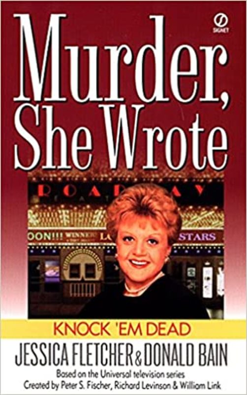Book cover for "Knock 'em Dead" by Jessica Fletcher